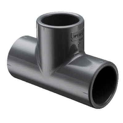2" PVC Sch 40 Tee (Gray)