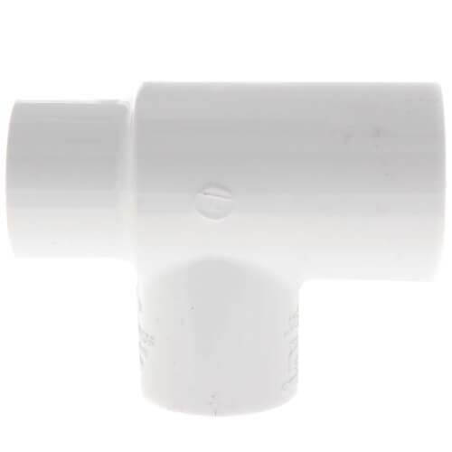 1-1/4" x 1" x 1/2" PVC Sch. 40 Reducing Tee