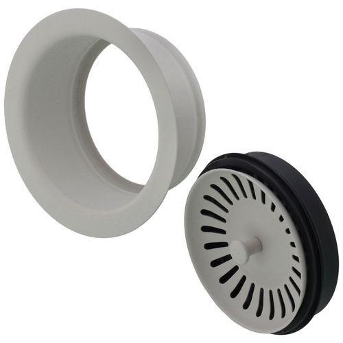 Color-Coordinated Metal Disposal Flange (Soft White)