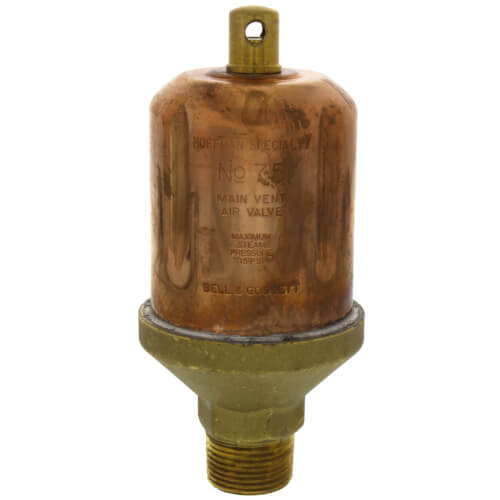 75, 1/2" x 3/4" Straight Steam Main Air Valve