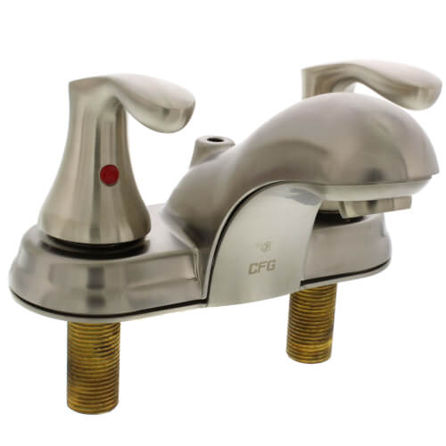 Cleveland Faucet Cornerstone Two-Handle Low Arc Bathroom Faucet (Brushed Nickel)
