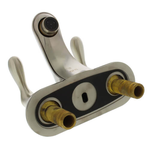 Cleveland Faucet Cornerstone Two-Handle Low Arc Bathroom Faucet (Brushed Nickel)