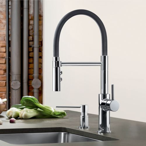 Catris Flexo Semi-Pro Pull-Down Dual-Spray Kitchen Faucet - Chrome, 402447 7 Catris Flexo Semi-Pro Pull-Down Dual-Spray Kitchen Faucet - Chrome, 402447