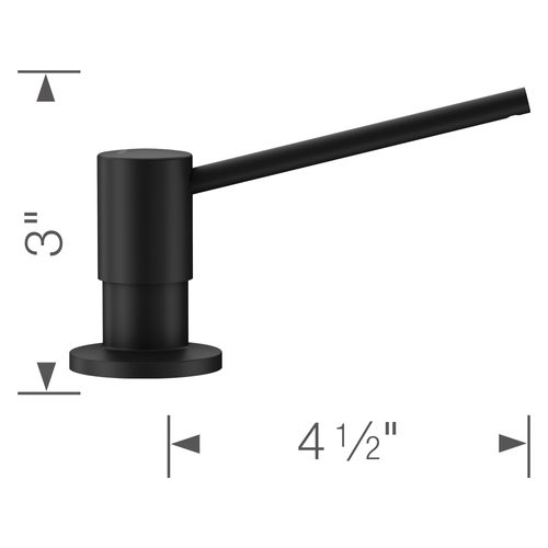 Torre Soap Dispenser - Coal Black, 402572 4 Torre Soap Dispenser - Coal Black, 402572