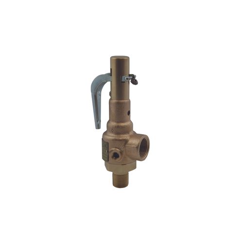 1-1/2" x 2" MNPT x FNPT Steam Bronze Safety Relief Valve Metal Seat, 15 psig, 19MHGL15