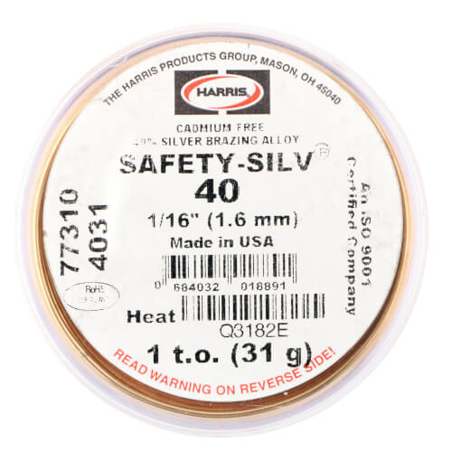 1/16" Safety-Silv Silver (40%), 3 Troy Oz