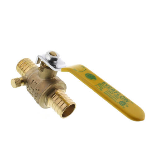 1" PEX Full Port Ball Valve w/ Drain (Lead Free)