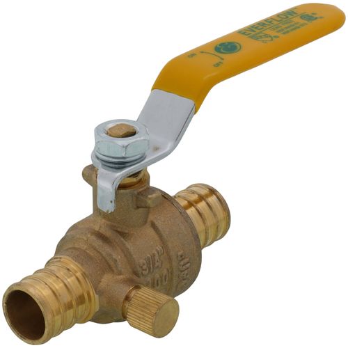 3/4" PEX Full Port Ball Valve w/ Drain (Lead Free)