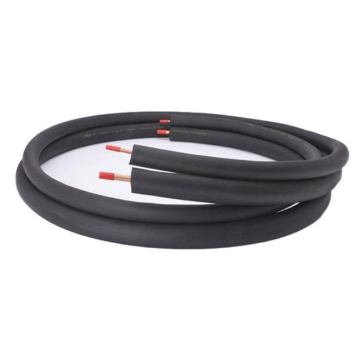 1/4" LL x 3/8" SL Mini Split Refrigerant Line Set, 1/2" Black Duraguard UV Resistant Insulation (35 Ft.)