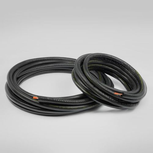 1/4" LL x 1/2" SL Mini Split Refrigerant Line Set, 1/2" Black Duraguard UV Resistant Insulation (50 Ft.)