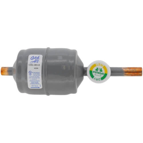 CSG-083-S 3/8" ODF Solder Liquid Line Filter Drier w/ Sightglass 3/4 to 2-1/2 Tons (8 Cubic Inches)