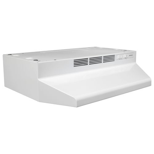 24" White, 2 Speed Under Cabinet Range Hood