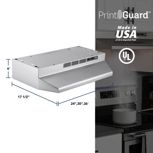 41000 Series 24" Ductless Under-Cabinet Range Hood (Stainless) 5 41000 Series 24" Ductless Under-Cabinet Range Hood (Stainless)