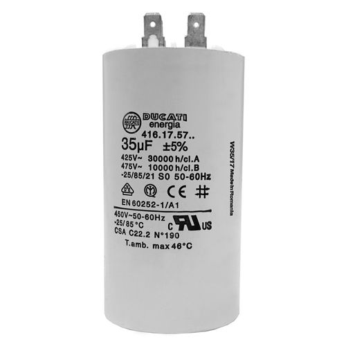Capacitor, 35uF, 400V, Cyl, UL