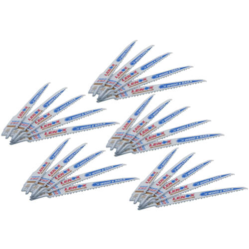 656R - 6" Bi-Metal Reciprocating Blade, 25-pack (Wood, Wood with Nails)