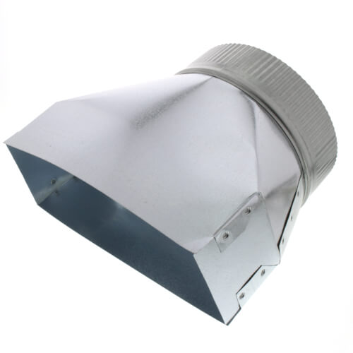 3-1/4" x 10" to 7" Round Duct Transition