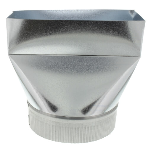 3-1/4" x 10" to 7" Round Duct Transition