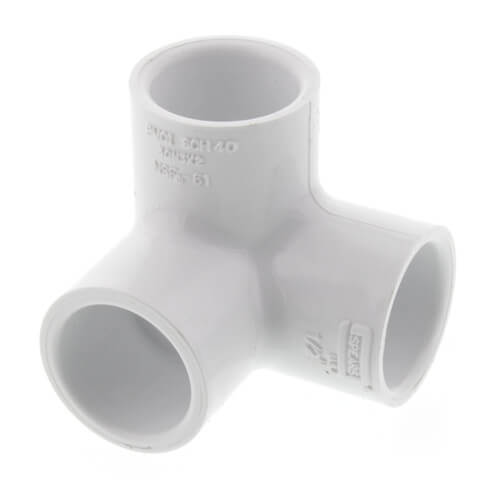 1/2" PVC Sch. 40 90Â° Elbow w/ Side Outlet