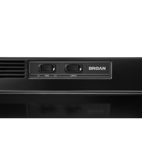 30" Black, 2 Speed Under Cabinet Range Hood