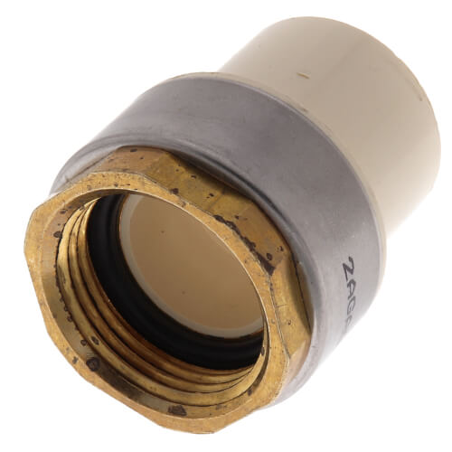 1" CTS CPVC Female Adapter w/ Gasket (Socket x Brass FPT)