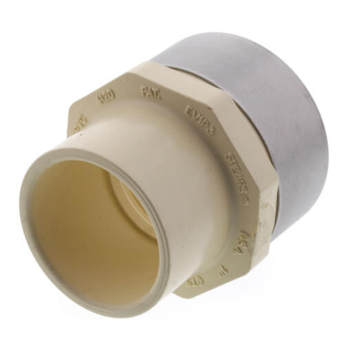 1" CTS CPVC Female Adapter w/ Reinforced SS Collar (Socket x FIPT)
