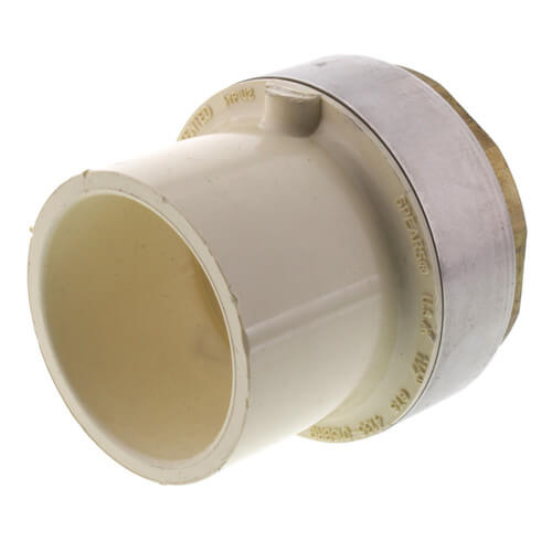1-1/2" CTS CPVC Female Adapter w/ Gasket (Socket x Brass FPT)