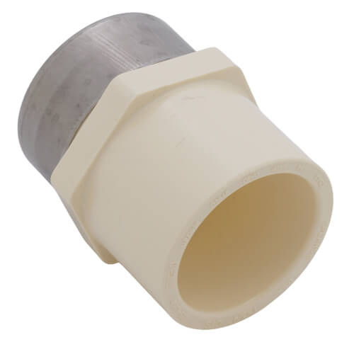 1" x 3/4" CTS CPVC Female Adapter w/ Stainless Steel Collar (Socket x FIPT)