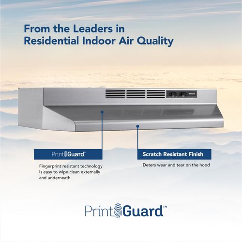 41000 Series 36" Ductless Under-Cabinet Range Hood (Stainless)