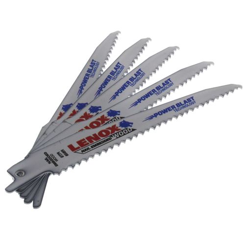 656R - 6" Bi-Metal Reciprocating Blade, 5-pk (Wood & Wood with Nails)