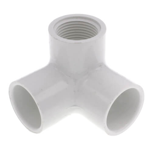 3/4" PVC Sch. 40 90° Elbow w/ Side Outlet (Socket x FIPT)