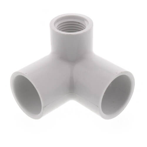 3/4" x 1/2" PVC Sch. 40 90° Elbow w/ Side Outlet (Socket x FIPT)