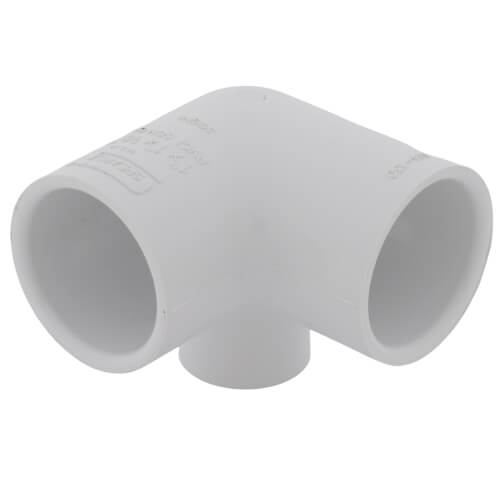 1" x 1/2" PVC Sch. 40 90° Elbow w/ Side Outlet (Socket x FIPT)