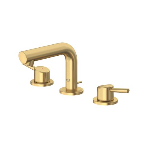 8" Widespread 2-Handle S-Size Bathroom Faucet, 1.2 Gpm (Brushed Gold)