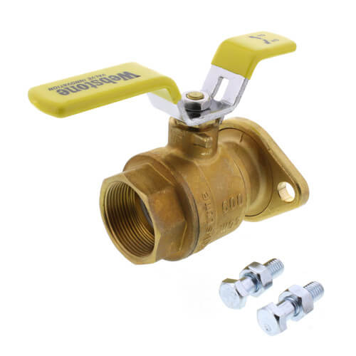 1-1/2" Full Port Brass Isolator Uni-Flange Ball Valve w/ Detachable Rotating Flange