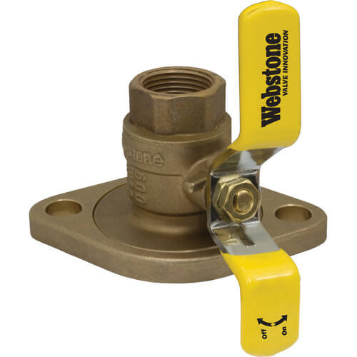 1-1/2" Full Port Brass Isolator Uni-Flange Ball Valve w/ Detachable Rotating Flange, Lead Free