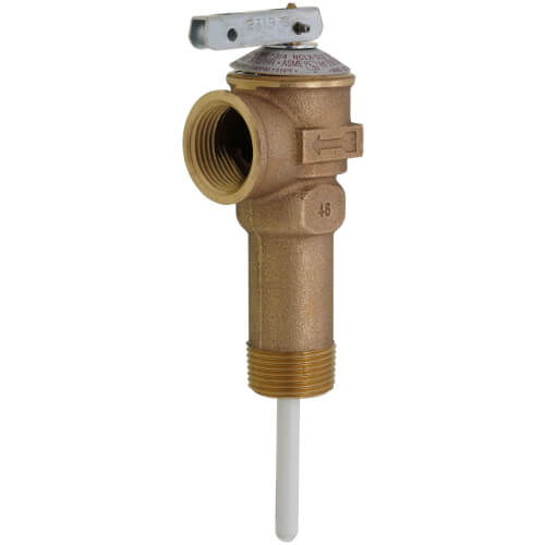 3/4" male Temp. & Pressure Valve w/ 2-1/5" stem, 105,000 btu (150 psi), 415-40594-02