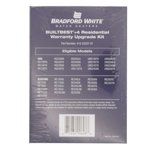 10 Year Warranty Upgrade Kit for A Model Units