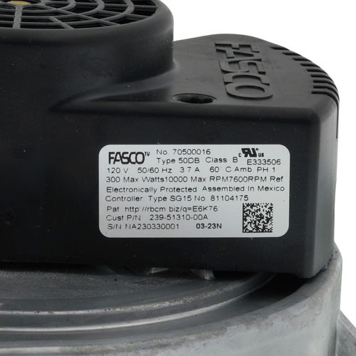 Blower Motor w/ Gasket (120V), 415-54728-00 4 Blower Motor w/ Gasket (120V), 415-54728-00