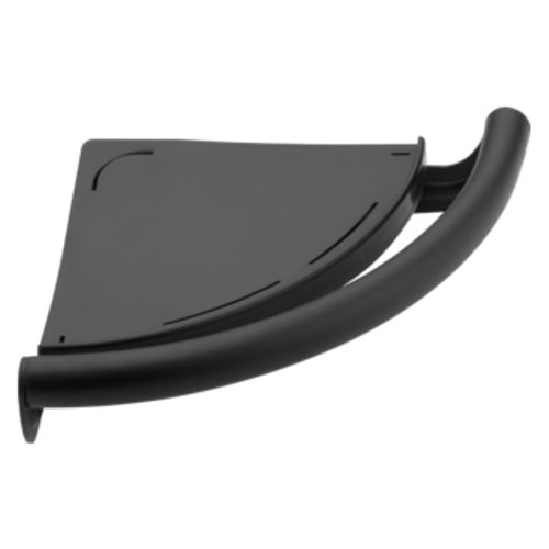 BathSafety Contemporary Corner Shelf w/ Assist Bar (Matte Black), 41516-BL