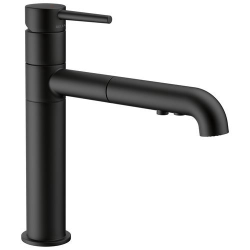 Trinsic Single Handle Pull-Out Kitchen Faucet (Matte Black), 4159-BL-DST