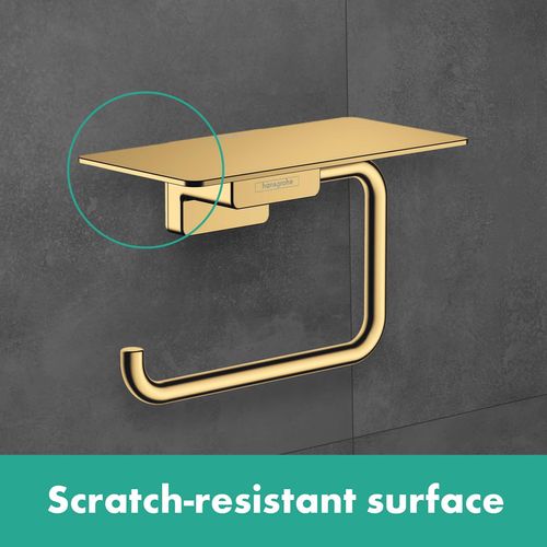 AddStoris Toilet Paper Holder with Shelf (Brushed Bronze), 41772140