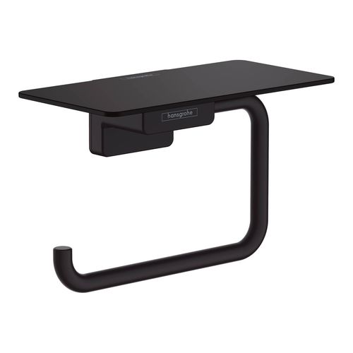 AddStoris Toilet Paper Holder with Shelf (Matte Black), 41772670