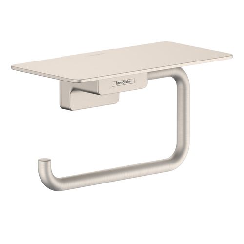 AddStoris Toilet Paper Holder with Shelf (Brushed Nickel), 41772820
