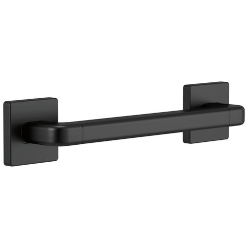 BathSafety Angular Modern Decorative ADA Grab Bar, 12" (Matte Black), 41912-BL