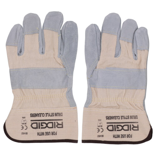 Leather Drain Cleaning Gloves