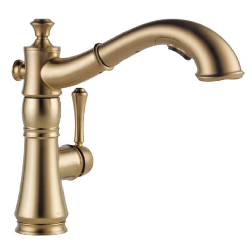 Cassidy Single Handle Pull-Out Kitchen Faucet (Champagne Bronze), 4197-CZ-DST