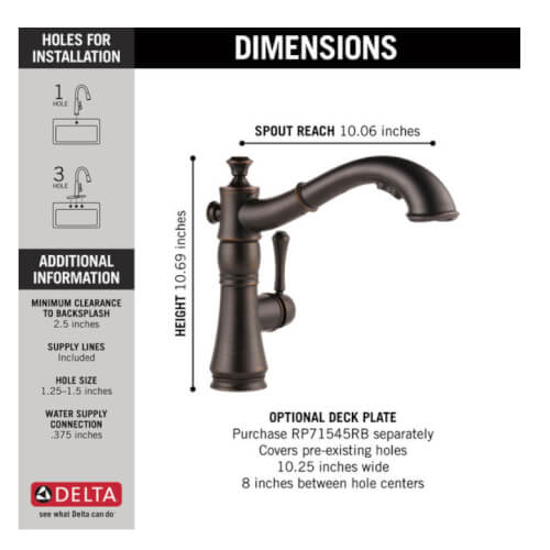 Cassidy Single Handle Pull-Out Kitchen Faucet (Venetian Bronze), 4197-RB-DST 5 Cassidy Single Handle Pull-Out Kitchen Faucet (Venetian Bronze), 4197-RB-DST