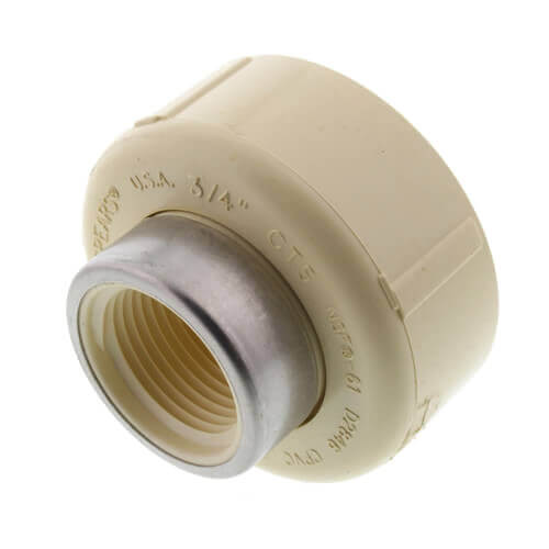 1/2" CTS CPVC Union w/ Stainless Steel Collar (Socket x SR FIPT)