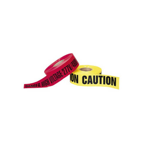 "Caution High Voltage" Yellow Barricade Tape (3" x 1000 Ft)