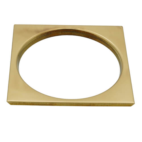 4-1/4" x 4-1/4" Polished Brass Square Tile Ring